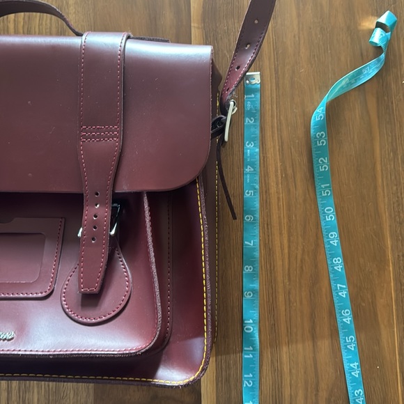 Dr Martens Red Leather Satchel Crossbody Bag - Picture 9 of 9